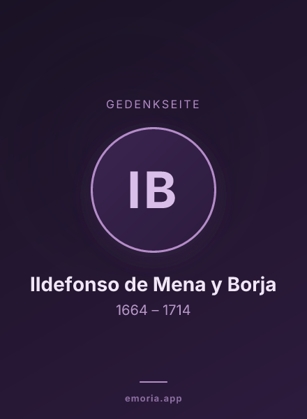 Gedenkportrait von Ildefonso de Mena y Borja