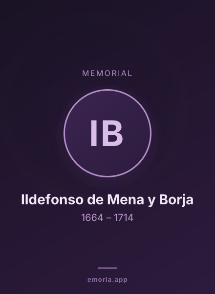 Memorial portrait of Ildefonso de Mena y Borja