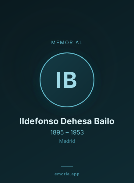 Memorial portrait of Ildefonso Dehesa Bailo
