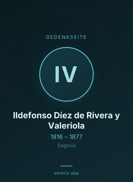 Gedenkportrait von Ildefonso Díez de Rivera y Valeriola