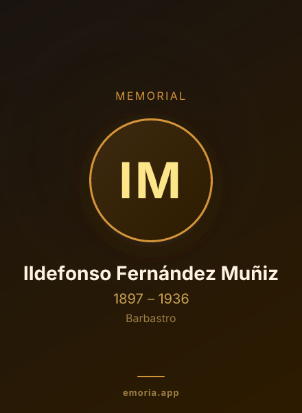 Memorial portrait of Ildefonso Fernández Muñiz