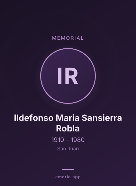 Memorial portrait of Ildefonso Maria Sansierra Robla
