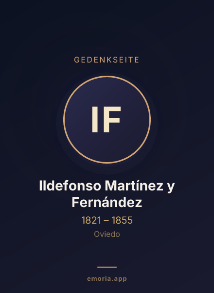 Gedenkportrait von Ildefonso Martínez y Fernández