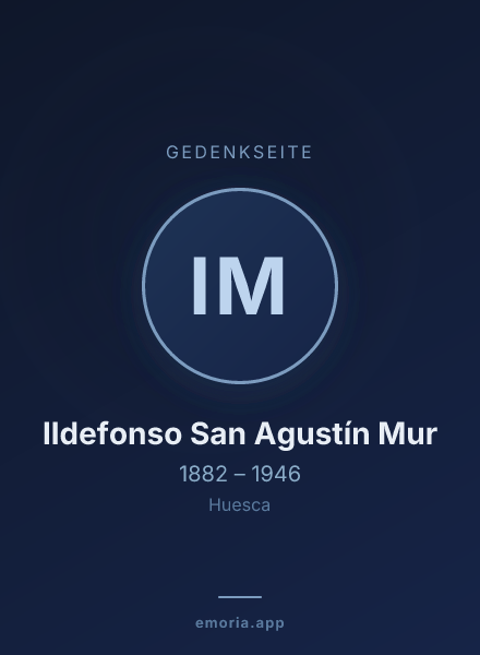 Gedenkportrait von Ildefonso San Agustín Mur