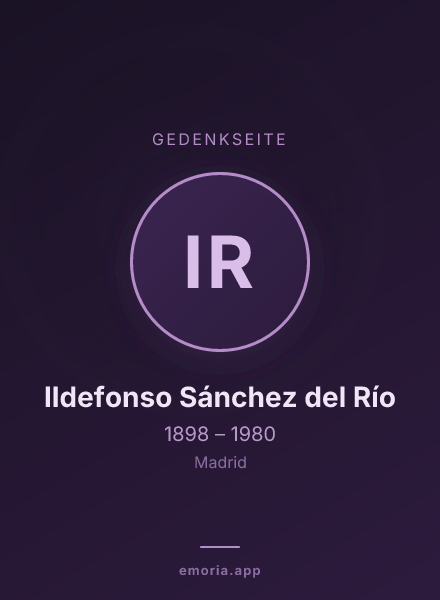 Gedenkportrait von Ildefonso Sánchez del Río