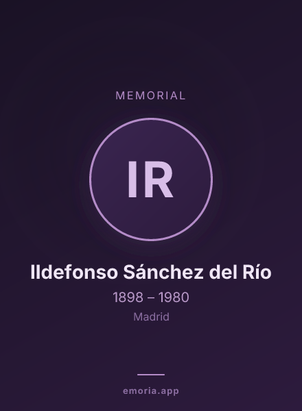 Memorial portrait of Ildefonso Sánchez del Río