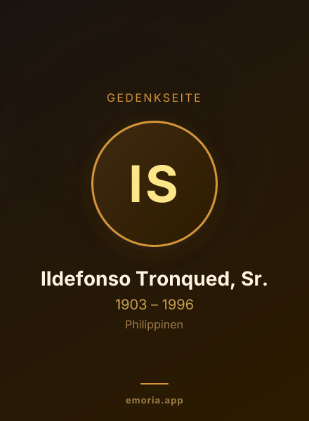 Gedenkportrait von Ildefonso Tronqued, Sr.