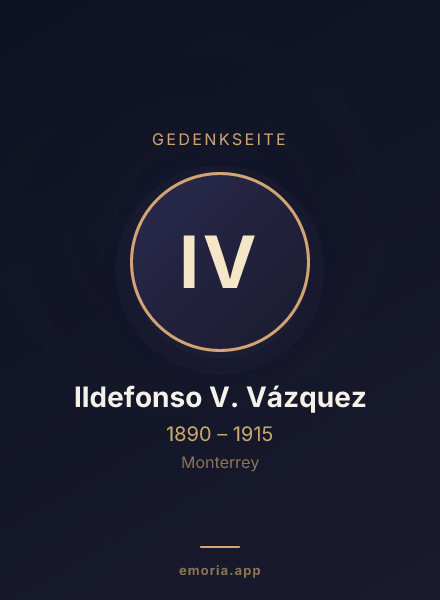 Gedenkportrait von Ildefonso V. Vázquez