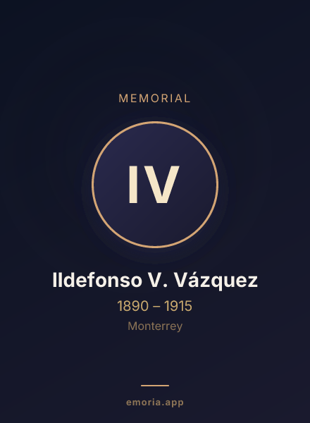 Memorial portrait of Ildefonso V. Vázquez