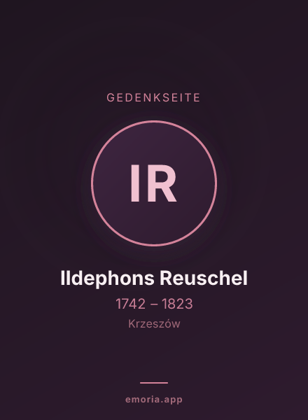 Gedenkportrait von Ildephons Reuschel