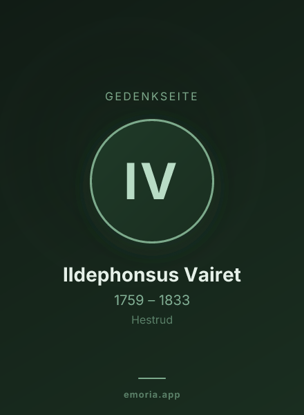 Gedenkportrait von Ildephonsus Vairet