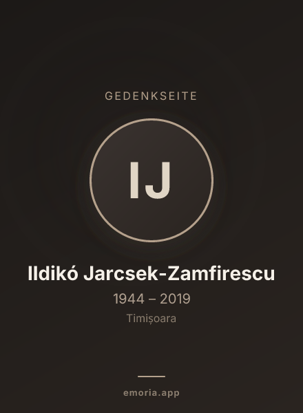 Gedenkportrait von Ildikó Jarcsek-Zamfirescu