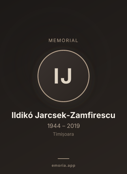 Memorial portrait of Ildikó Jarcsek-Zamfirescu