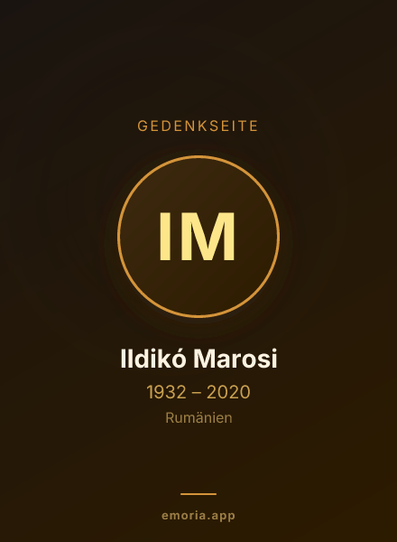 Gedenkportrait von Ildikó Marosi