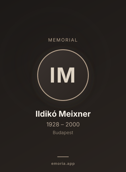 Memorial portrait of Ildikó Meixner