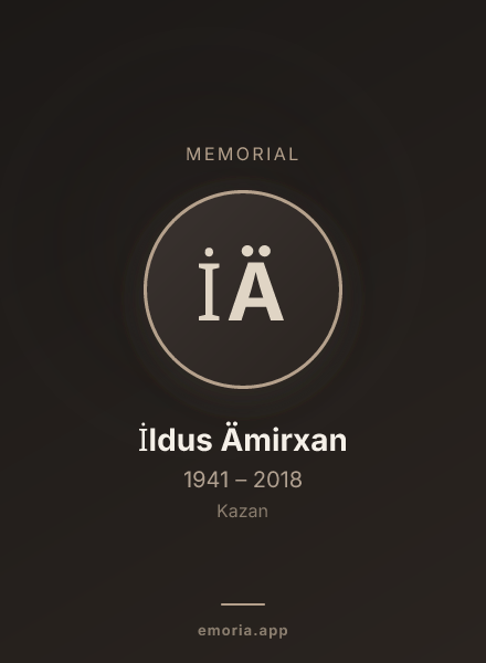 Memorial portrait of İldus Ämirxan