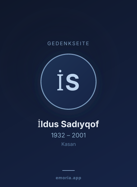 Gedenkportrait von İldus Sadıyqof