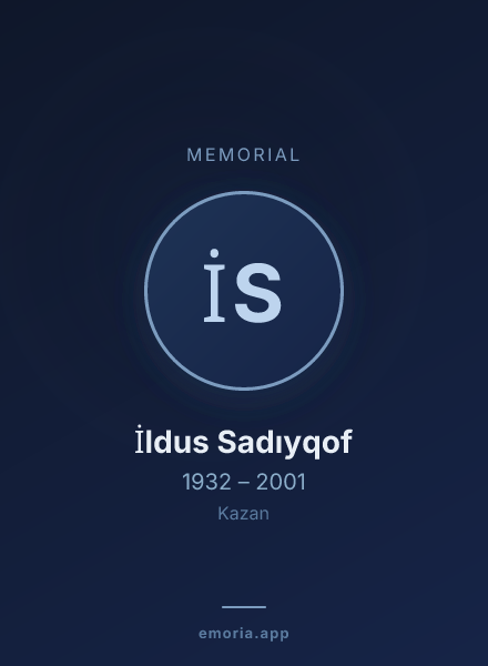 Memorial portrait of İldus Sadıyqof