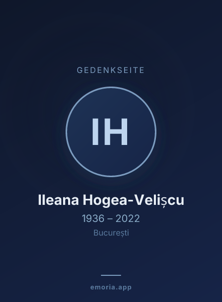 Gedenkportrait von Ileana Hogea-Velișcu