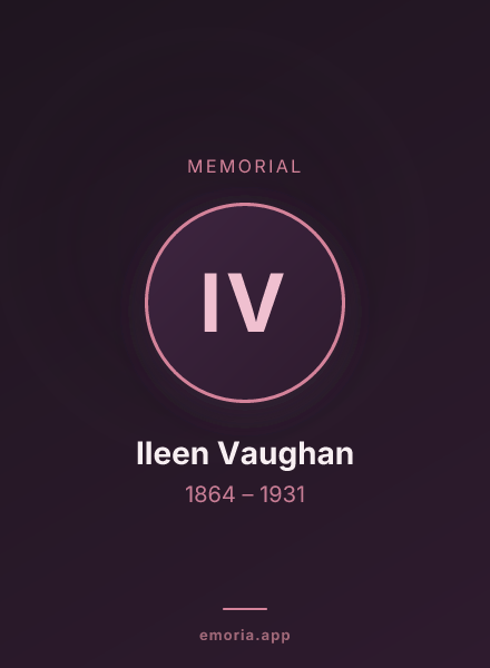 Memorial portrait of Ileen Vaughan