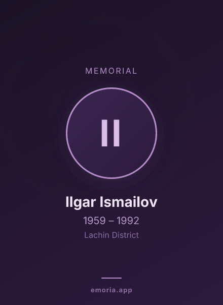 Memorial portrait of Ilgar Ismailov