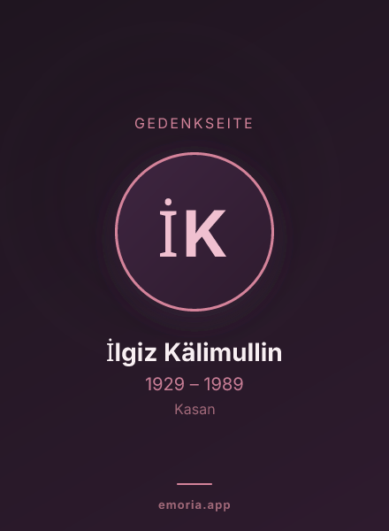 Gedenkportrait von İlgiz Kälimullin