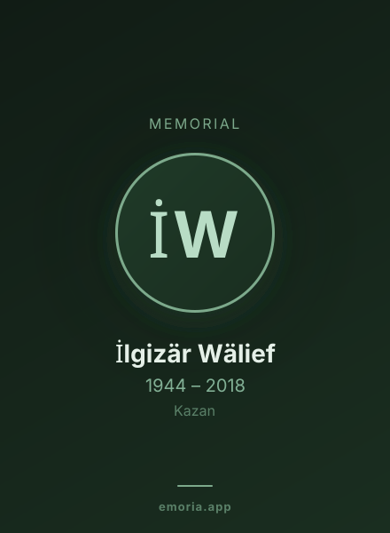 Memorial portrait of İlgizär Wälief
