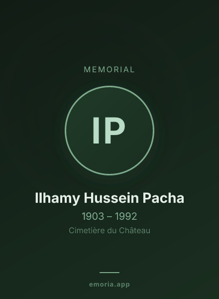 Memorial portrait of Ilhamy Hussein Pacha