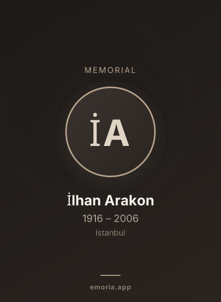 Memorial portrait of İlhan Arakon