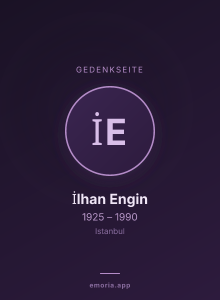 Gedenkportrait von İlhan Engin