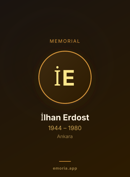 Memorial portrait of İlhan Erdost