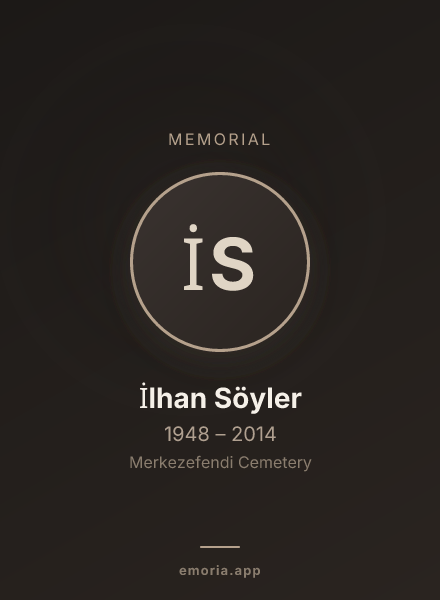 Memorial portrait of İlhan Söyler