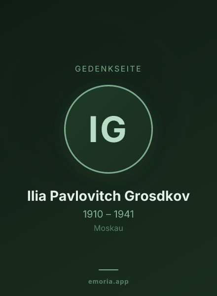 Gedenkportrait von Ilia Pavlovitch Grosdkov