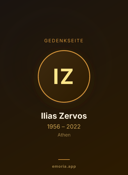 Gedenkportrait von Ilias Zervos