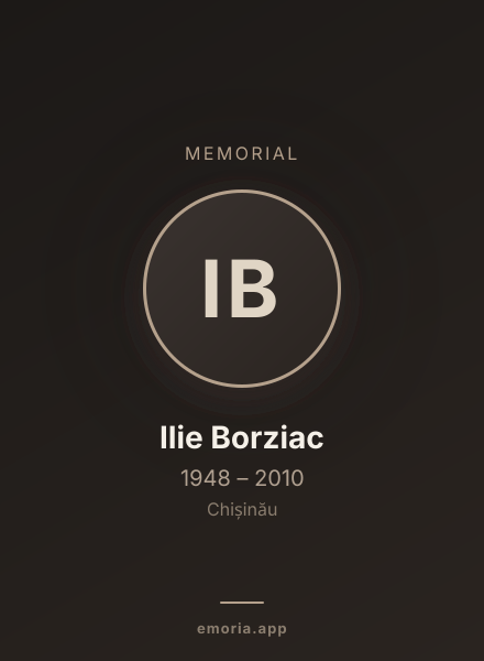Memorial portrait of Ilie Borziac