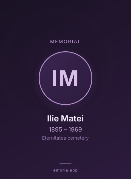 Memorial portrait of Ilie Matei