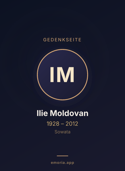 Gedenkportrait von Ilie Moldovan