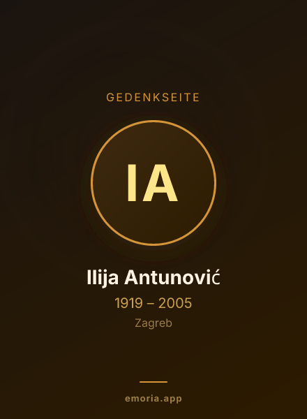Gedenkportrait von Ilija Antunović