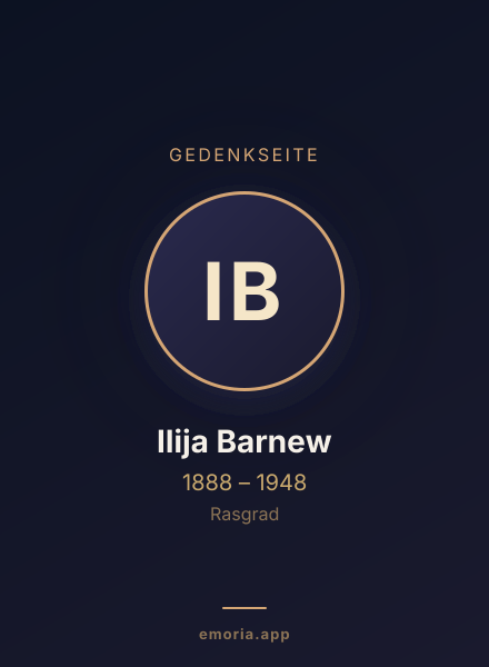 Gedenkportrait von Ilija Barnew