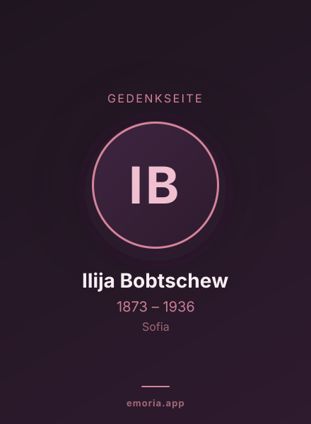 Gedenkportrait von Ilija Bobtschew