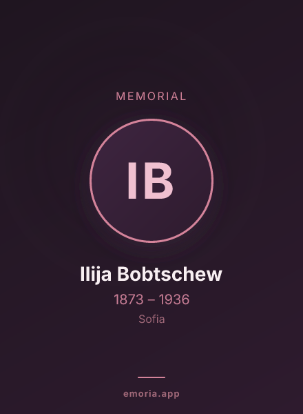 Memorial portrait of Ilija Bobtschew