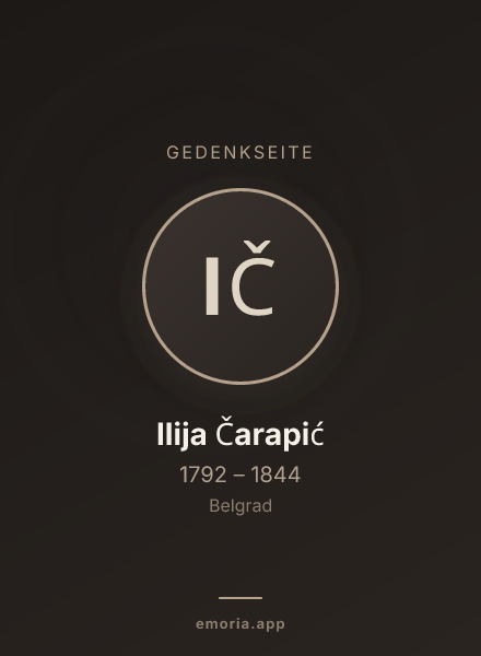 Gedenkportrait von Ilija Čarapić
