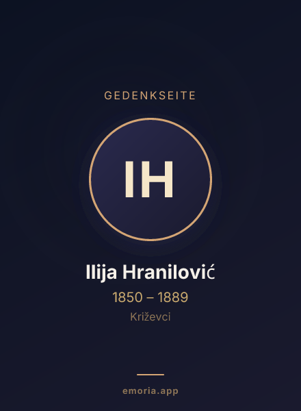 Gedenkportrait von Ilija Hranilović