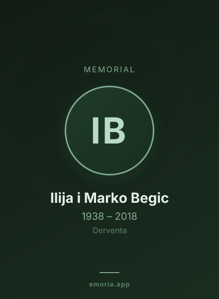 Memorial portrait of Ilija i Marko Begic