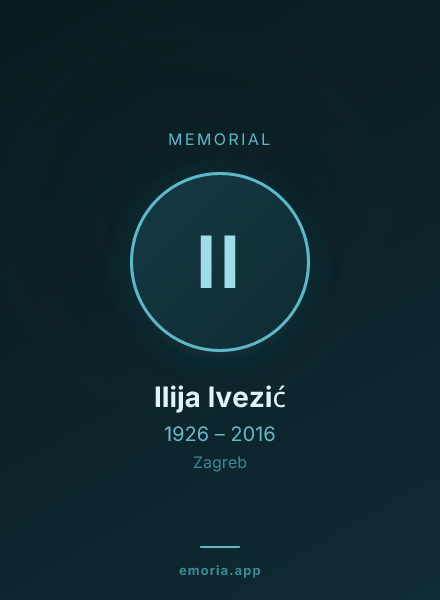 Memorial portrait of Ilija Ivezić