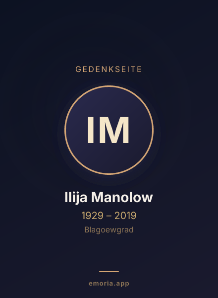 Gedenkportrait von Ilija Manolow