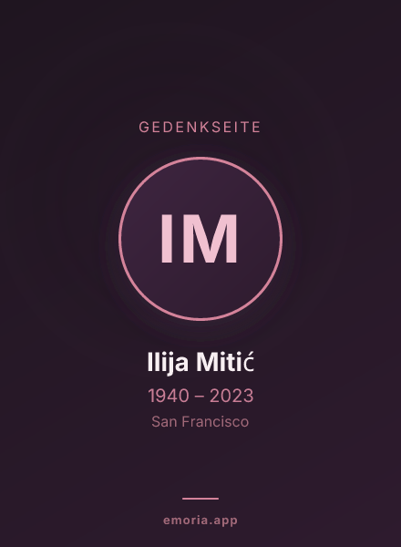 Gedenkportrait von Ilija Mitić