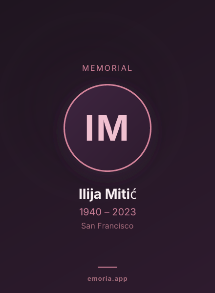 Memorial portrait of Ilija Mitić