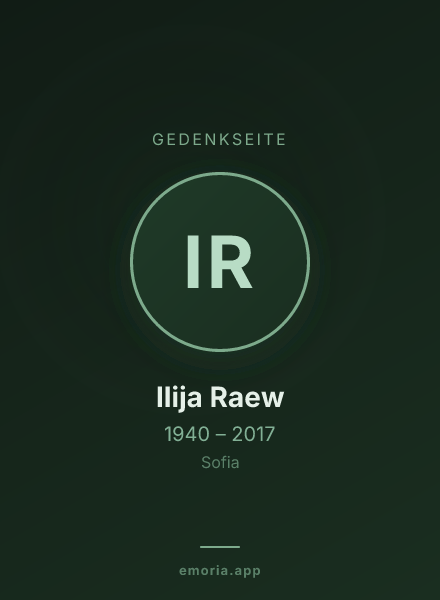Gedenkportrait von Ilija Raew