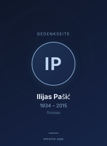 Gedenkportrait von Ilijas Pašić